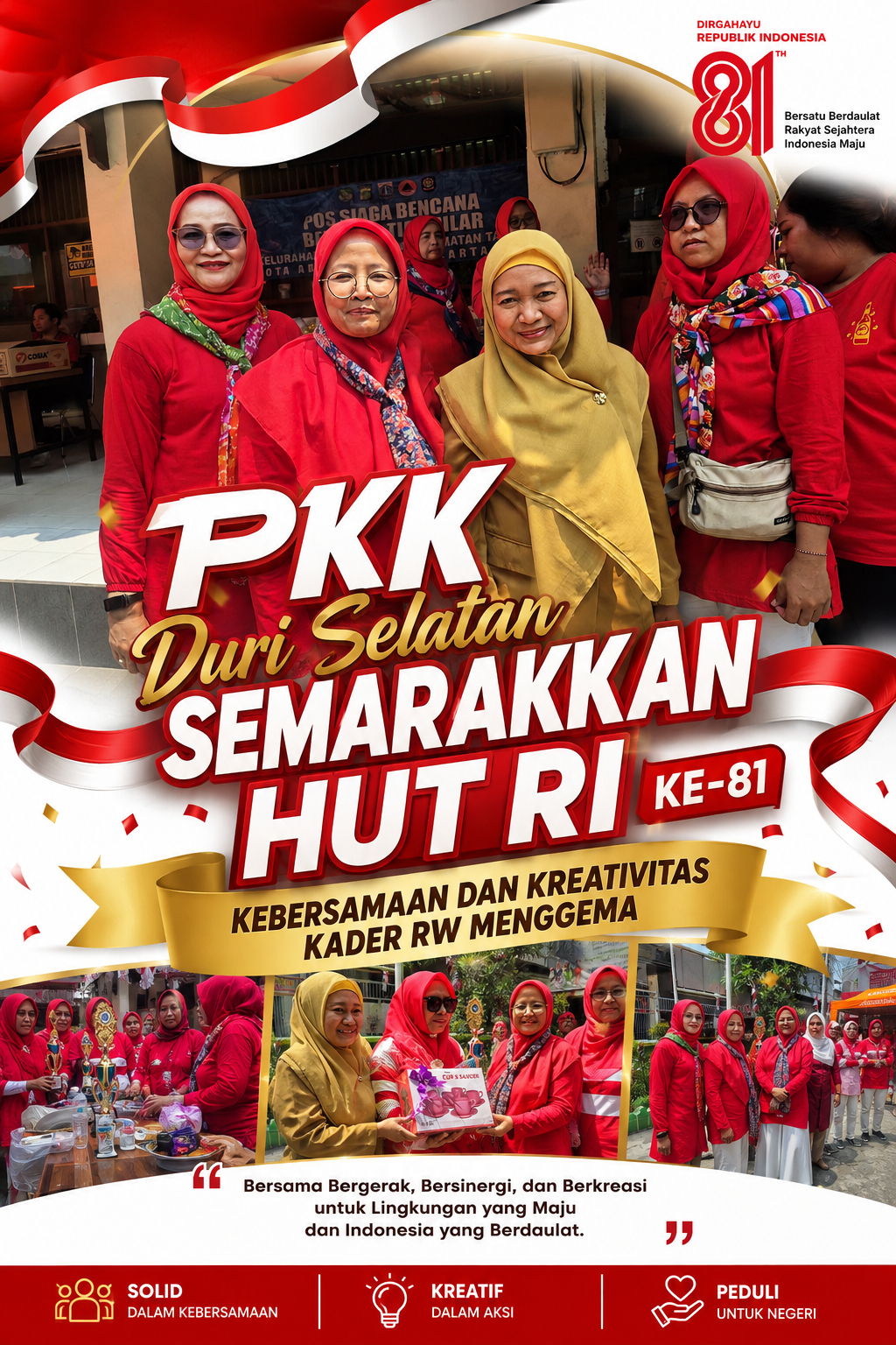 PKK Duri Selatan Maju Bersama, Meriahkan HUT RI ke-81 dengan Lomba Antar-RW